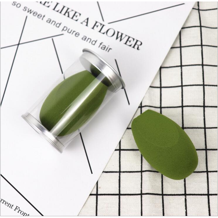 (hàng Mới Về) Set Mút Trang Điểm Kèm Mút Trang Điểm Hình Thùng Tròn Tiện Dụng