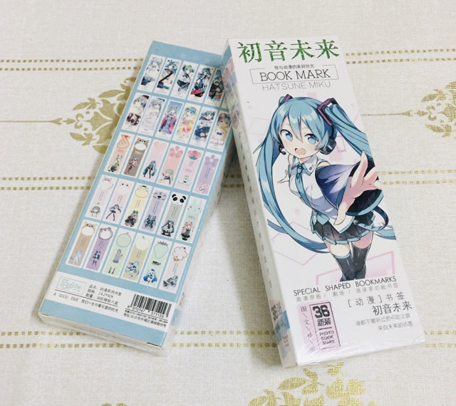 Bộ 36 ảnh bookmark hatsune miku, đánh dấu trang anime miku