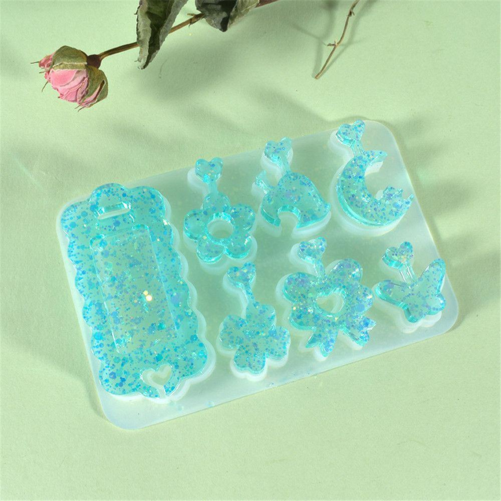 Khuôn Nhựa Epoxy 7 Ngăn Làm Móc Khóa Trang Trí