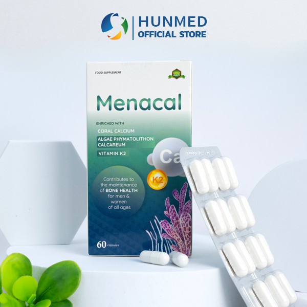 Canxi Menacal - Canxi từ tảo biển và san hô cho mẹ bầu và trẻ nhỏ (hộp 60 viên)