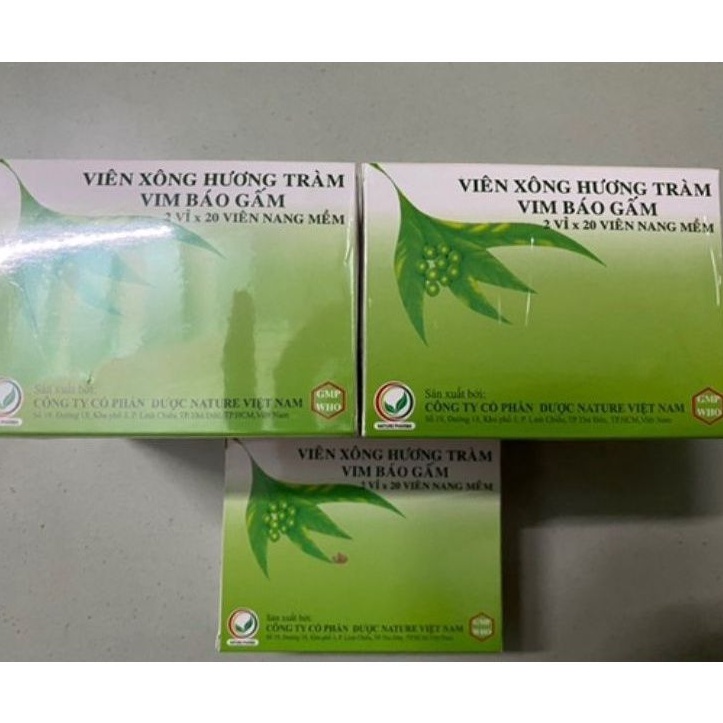 Viên Xông Hương Tràm Báo Gấm (Hộp 2vĩ x 20 viên)