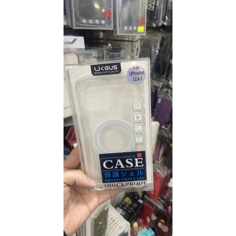 Ốp lưng likgus hỗ trợ sạc sạc ko dây táo IP12 mini/12/12 pro/12 Pro Max