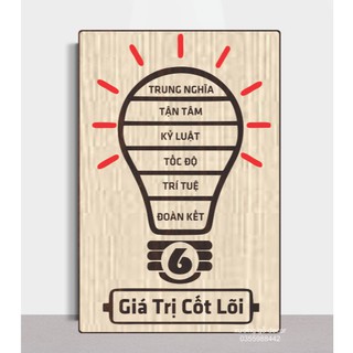 Tranh Treo Tường Văn Phòng Tạo Động Lực Decor Trang Trí- Giá Trị Cốt Lõi