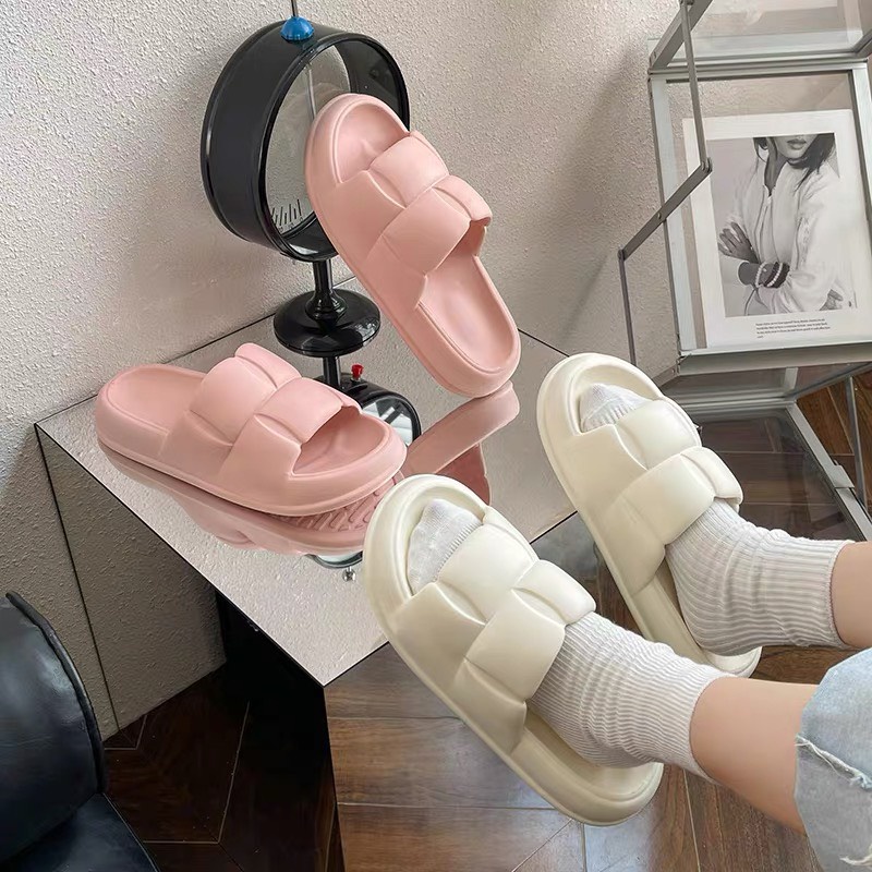 Dép bánh mì nam nữ 703 quai ngang chất liệu EVA đế cao nhẹ êm đi ở nhà đi chơi đẹp giá rẻ