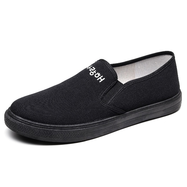 Giày nam  Xả Kho -Giá Rẻ Giày Lười Vải đen đế nhẹ S90