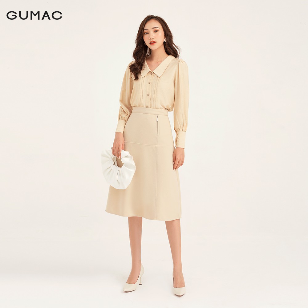 Chân váy nữ mổ dây kéo GUMAC đủ màu, đủ size, thiết kế basic dáng dài, thanh lịch VB1181 | BigBuy360 - bigbuy360.vn