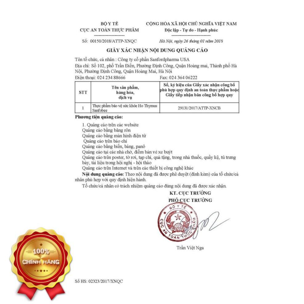 Ho Thymus Sanfobee- Giảm ho, long đờm, sát khuẩn hoàn toàn từ thảo dược | BigBuy360 - bigbuy360.vn