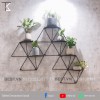 Bộ 3 kệ treo lục giác 2 tầng cách điệu tiện lợi size to ngang 50cm