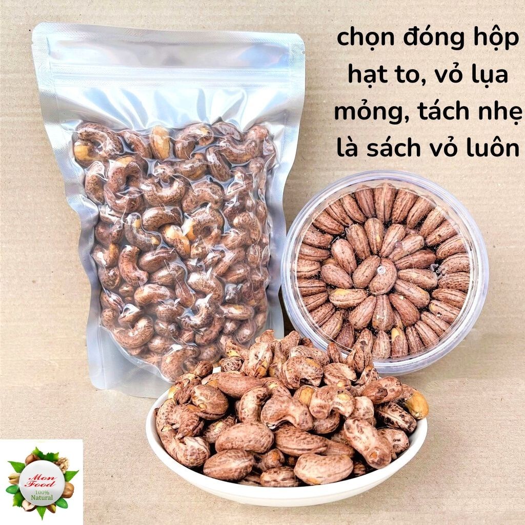 Hạt Điều Rang Muôi Bình Phước Loại 1, Hạt Điều Rang Củi 100% Xuất Khẩu Nguyên Lụa Đóng Hộp, ToFood86