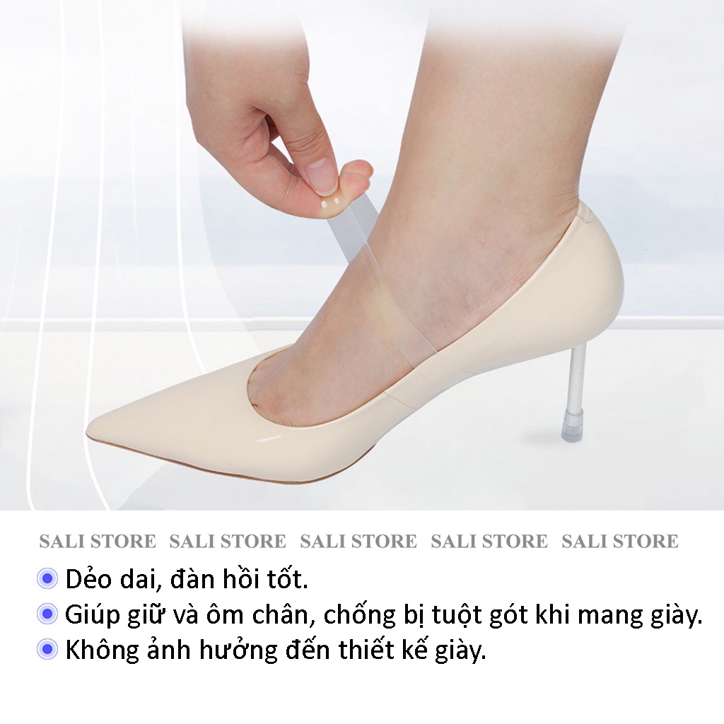 Quai giày cao gót bằng silicon trong suốt giúp giữ và ôm chân, chống tuột gót khi mang giày SALI PK39 PK51 PK143