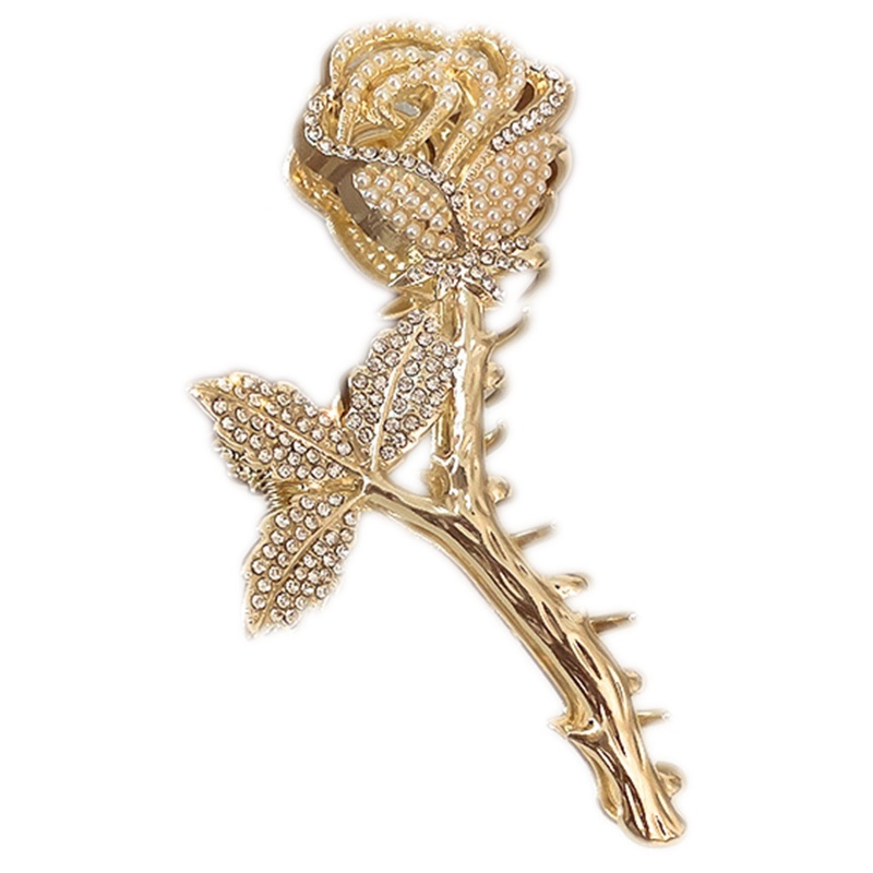 Kẹp Tóc Càng Cua Hình Hoa Hồng Thanh Lịch Cho Nữ