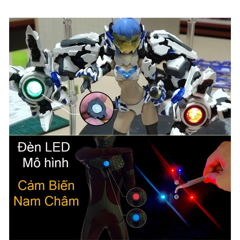 Đèn LED Custom mô hình Shf,Gundam,Ironman... tắt mở cảm biến nam châm