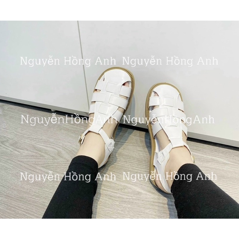 giày sandal (xăng đan quai hậu) quai đan rọ da mềm cho nữ