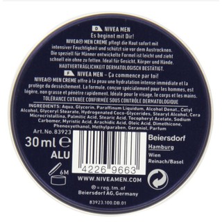 Kem dưỡng ẩm Nivea Men Creme 30ml