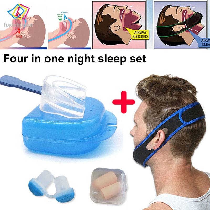 Bộ kit chống ngáy + dây đeo cằm + miếng chống ngáy