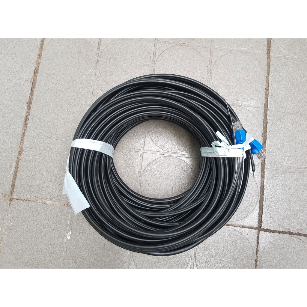 25m/30m/35m/40m Cáp mạng ngoài trời DELTALINK chuẩn Cat6 lõi lớn 23AWG bấm sẵn đầu kết nối có dây thép gia cường