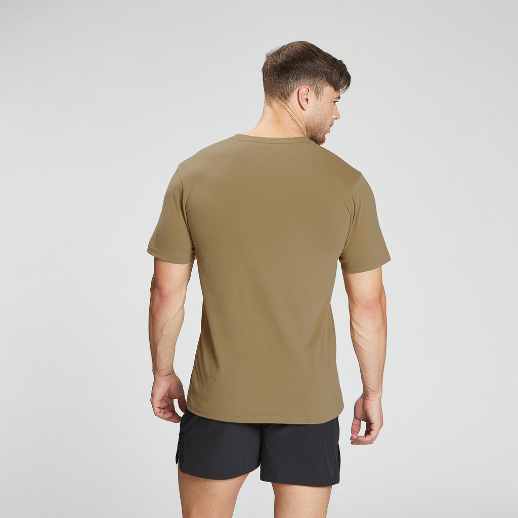 ÁO - 100% CHÍNH HÃNG - MYPROTEIN - Men's Short Sleeve T-Shirt - Màu DARK TAN - Áo thun thể thao 100% Cotton từ Myprotein