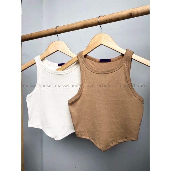 Áo Ba Lỗ Áo Croptop Ba Lỗ Vạt Nhọn MASSEC A08