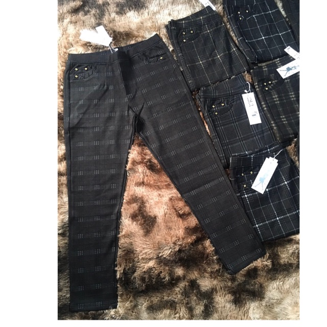 Quần cotton bigsize sọc caro