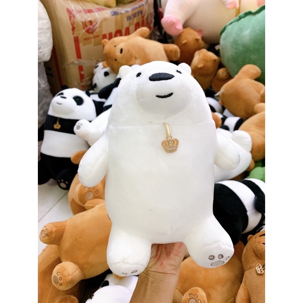 Gấu bông 3 chú gấu Trắng - Trúc - xám