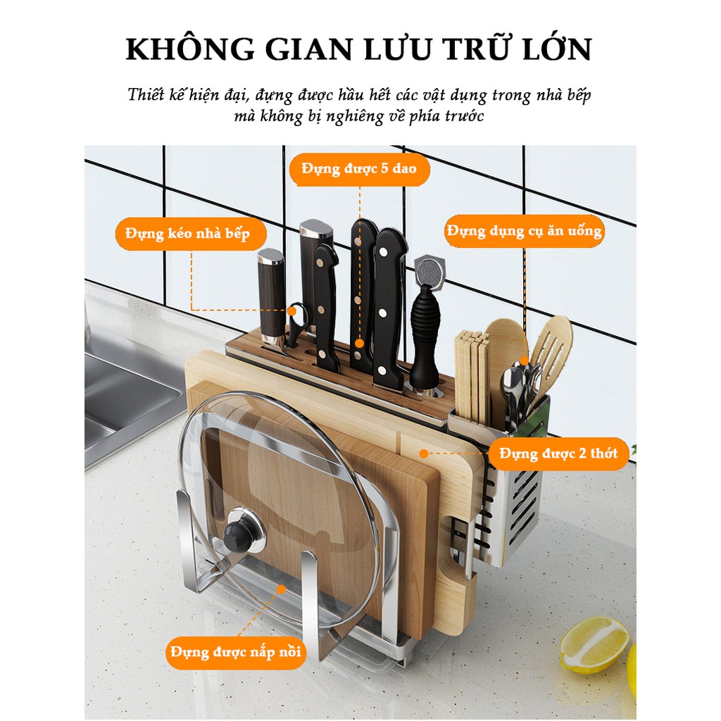 Kệ Dao Thớt Thép, Inox Kava, Đồ Dùng Bếp | BigBuy360 - bigbuy360.vn