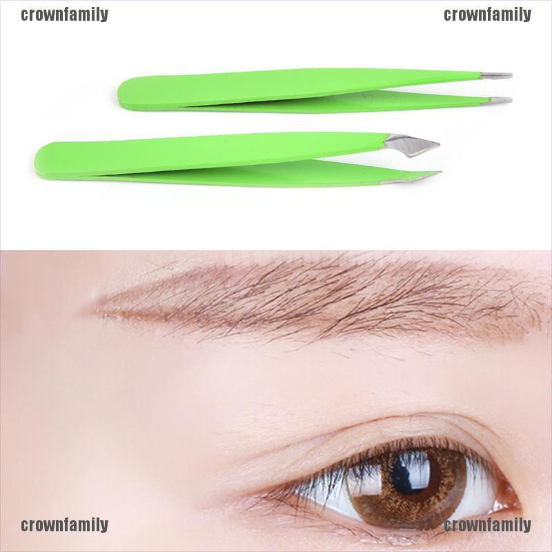 (hàng Mới Về) Set 2 Nhíp Nhổ Lông Mày Trang Điểm Làm Đẹp Tiện Dụng