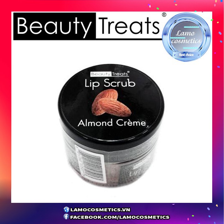 Tẩy Da Chết Môi Beauty Treats Lip Scrub Almond Creme (Hương Hạnh Nhân) Chính Hãng 100%