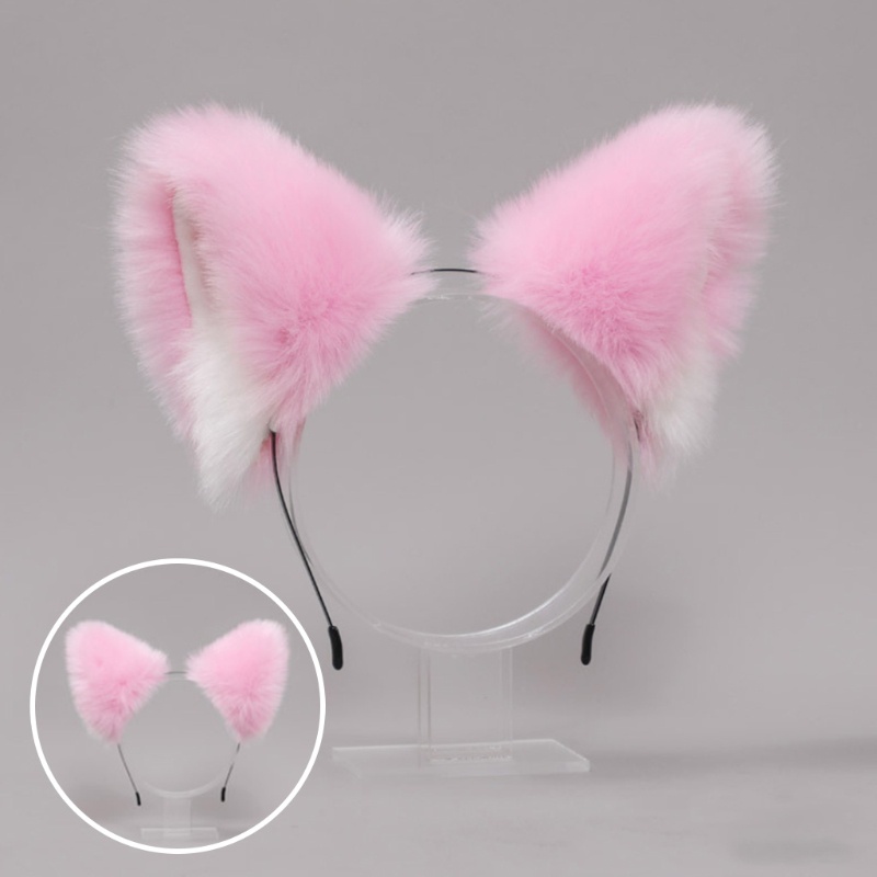 Băng Đô Tai Mèo Phối Lông Hóa Trang Halloween