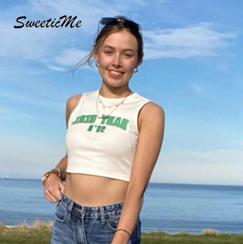 Áo Nữ Không Tay Cổ Tròn Màu Trơn In Họa Tiết Độc Đáo Mới | BigBuy360 - bigbuy360.vn