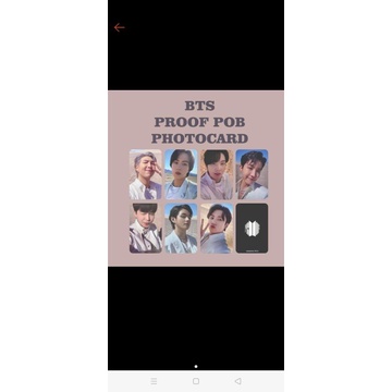card album proof pre-order BTS