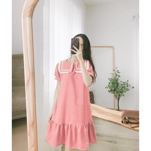 Váy bầu công sở đẹp XẢ KHO GIÁ GỐC RẺ - Đầm bầu đẹp giá rẻ màu hồng màu vàng
