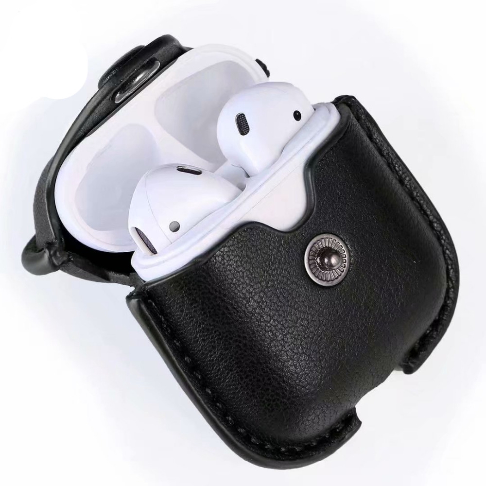 Vỏ đựng hộp tai nghe không dây từ da PU cho airpods
