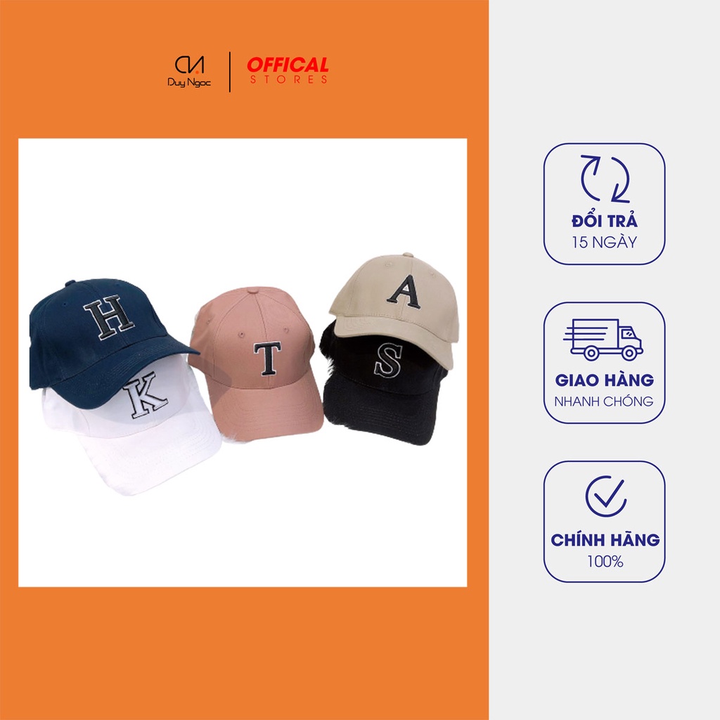 Nón Kết Nam Nữ Chữ Cái Duy Ngọc Cao Cấp size 56 - UNISEX (5921)