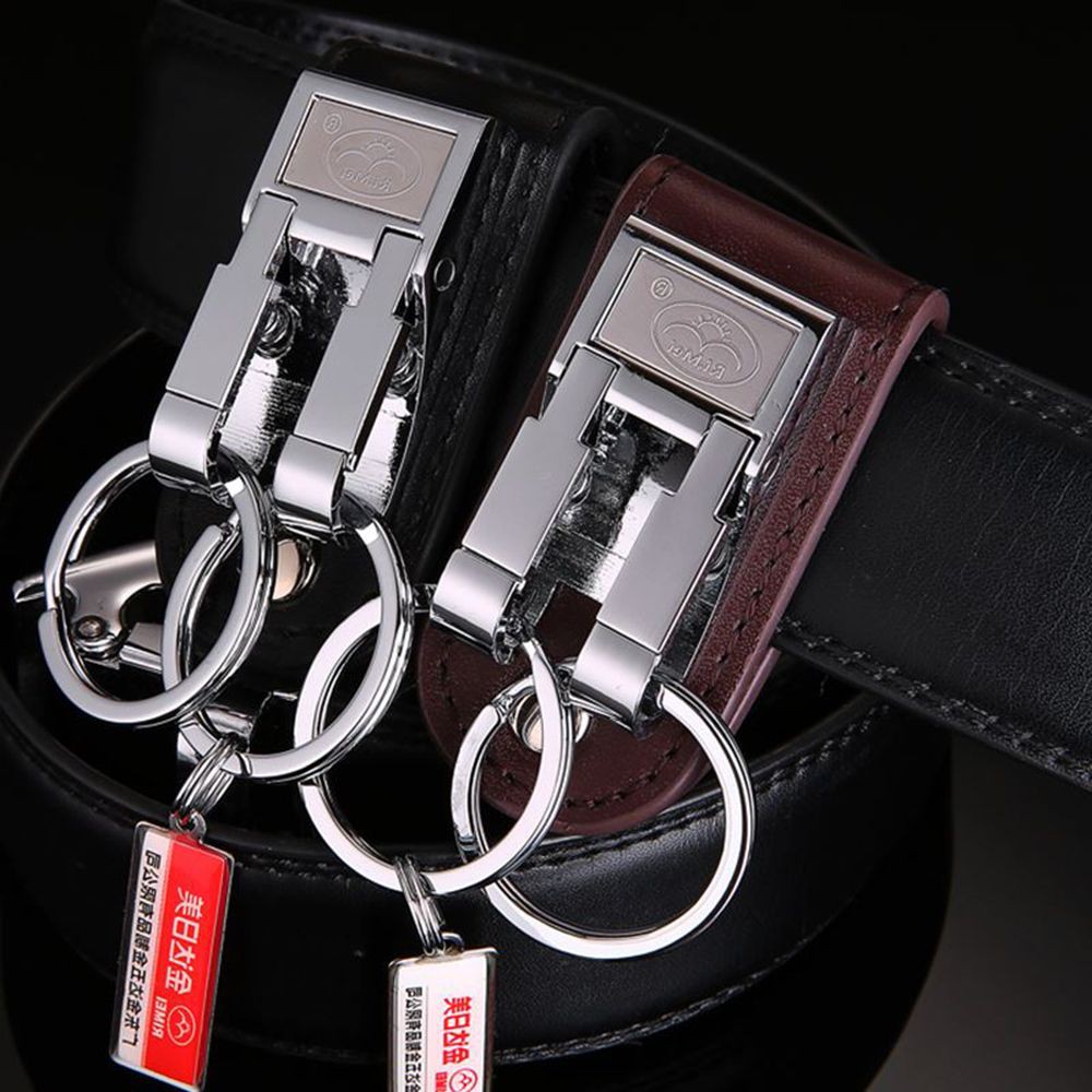 Móc khoá dây nịt da thật có thể tháo rời