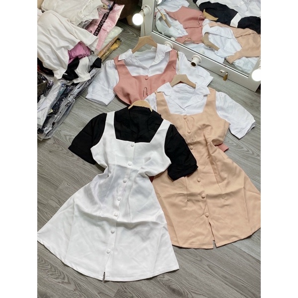 Yếm tặng kèm áo sơ mi+ Ảnh chup