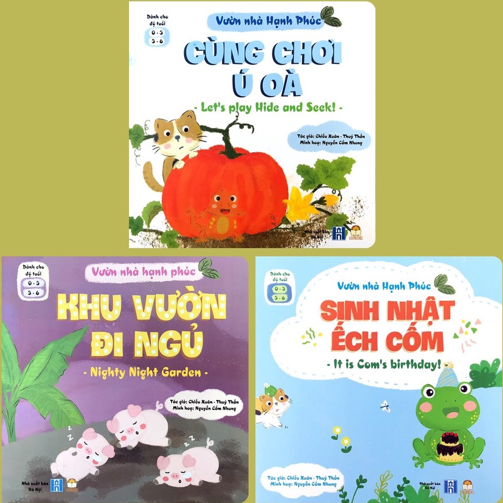 Sách - Vườn nhà hạnh phúc - Bộ 3 quyển - Dành cho bé 0 - 6 tuổi - Song ngữ