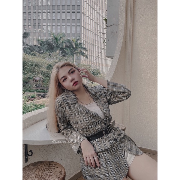Áo blazer sọc kẽ bigsize (ko cầu vai)
