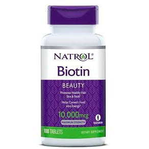 Natrol Biotin 10000 Mcg Hỗ Trợ Mọc Tóc, Giúp Móng Khỏe, Mẫu mới BÁN CHẠY