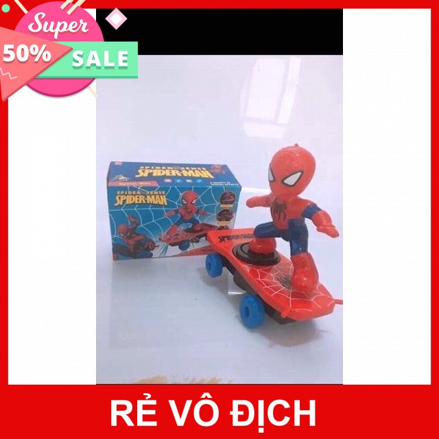 [Hot]-Đồ chơi người nhện trượt ván cho bé
