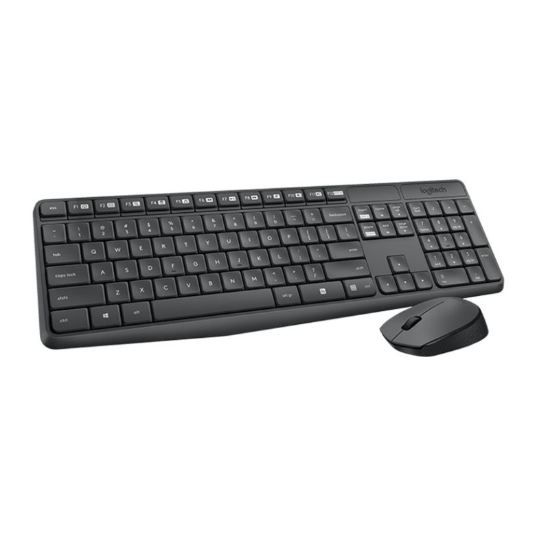 Bộ bàn phím chuột không dây Logitech MK235 (Đen)