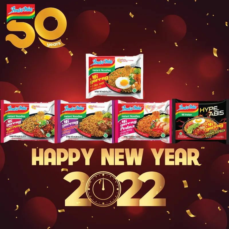Mì xào khô / Mì trộn indomie mix 5 vị  date mới nhất