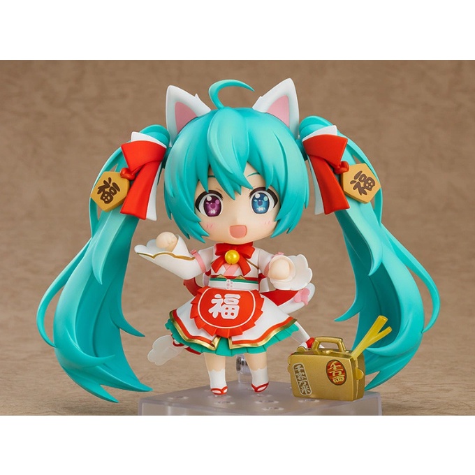Nendoroid Hatsune Miku Maneki Miku mô hình Figure chính hãng Nhật - tặng kèm đệm ngồi