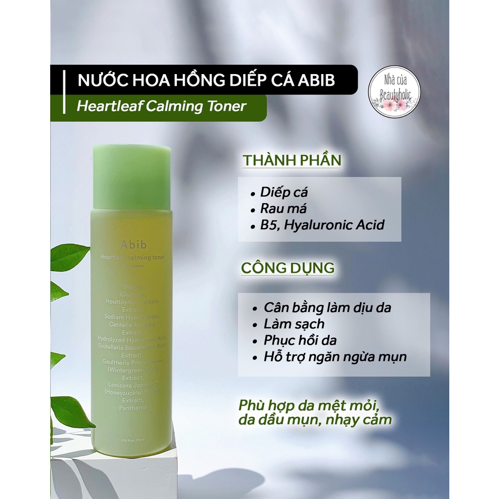 Toner diếp cá ABIB HEARTLEAF CALMING TONER