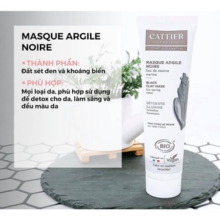 Mặt nạ đất sét Cattier Masque Argile Noire Clay Mask 100ML
