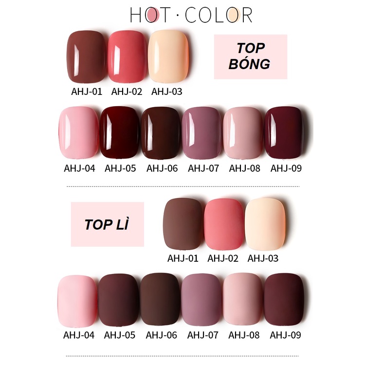 Sơn Gel AS RED | Mã AHJ | Màu Tím Hồng
