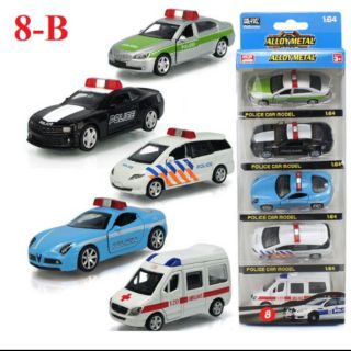 Bộ 5 chiếc xe ô tô cảnh sát đồ chơi
