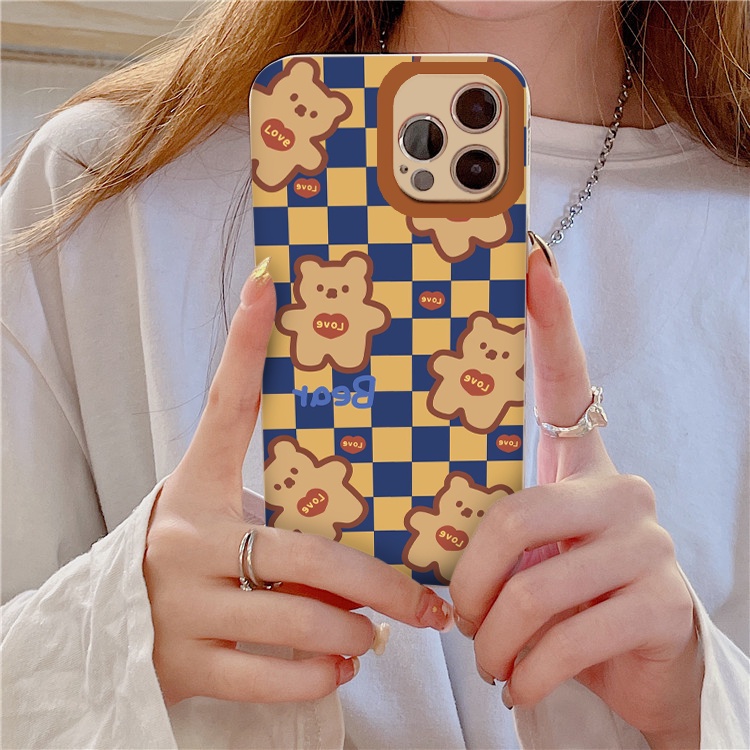 Ốp Iphone Gấu Love Bear siêu xinh ốp lưng iphone 13promax 6 6plus 7 plus 8 x xr xsmax 11 promax 12 pro max cạnh vuông