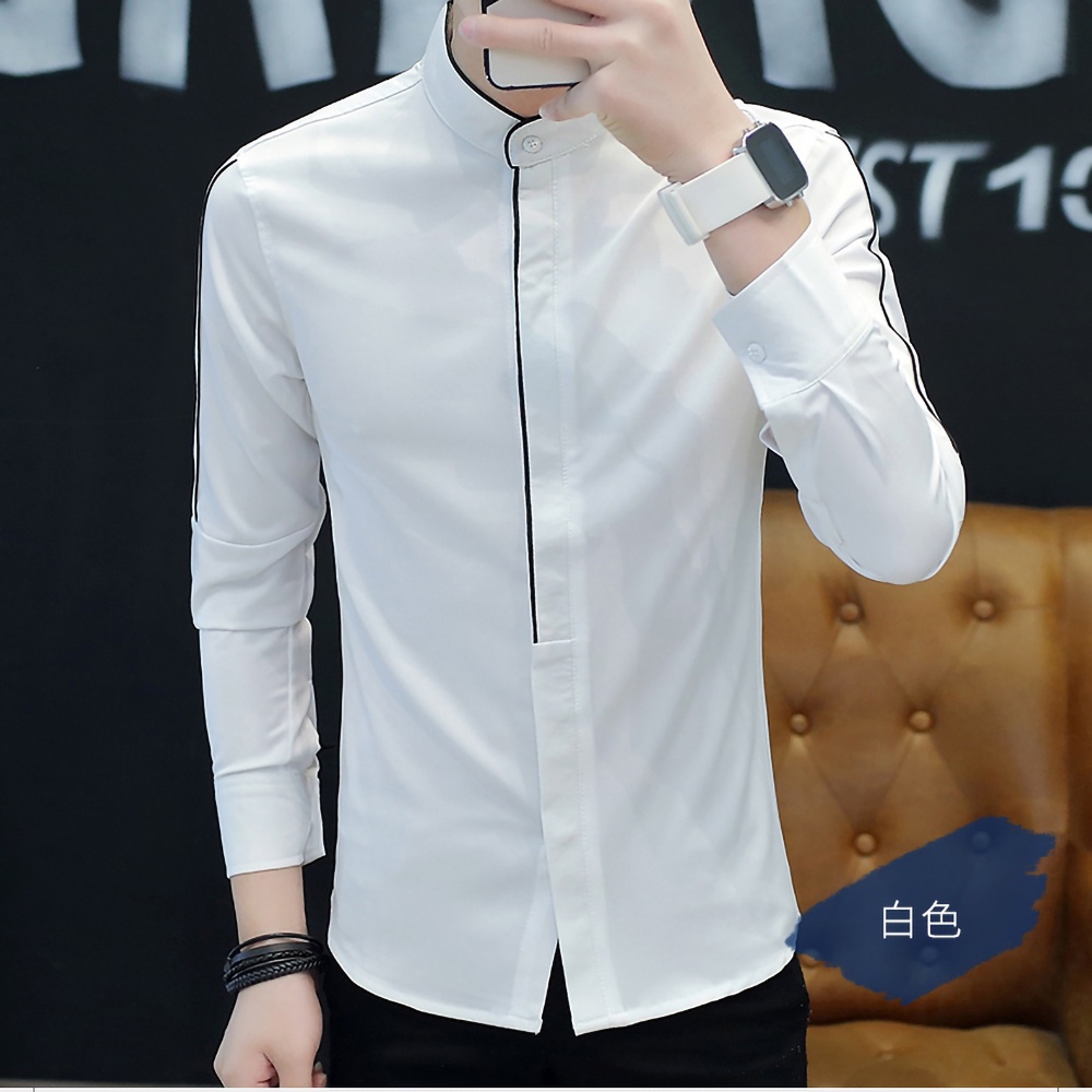 Áo sơ mi Nam Áo sơ mi dài tay chất liệu Lụa không nhăn không xù,co giãn nhẹ cảm giác thoải mái cho người măc H19