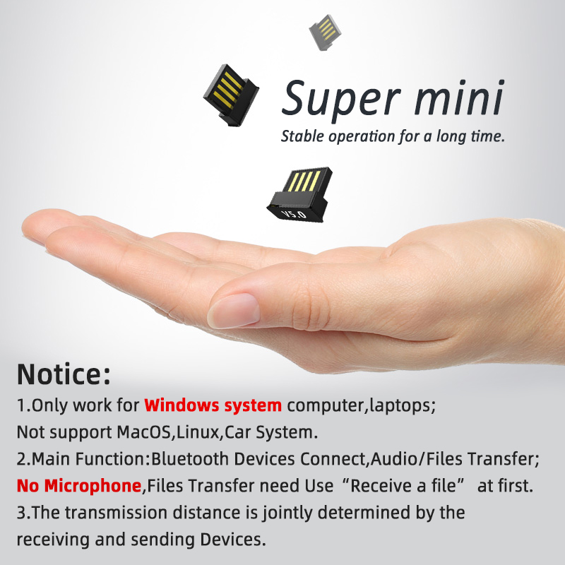 Đầu chuyển đổi USB Bluetooth Ankndo không dây 5.0 phát thu âm thanh mini cho laptop / tai nghe BLE / máy tính