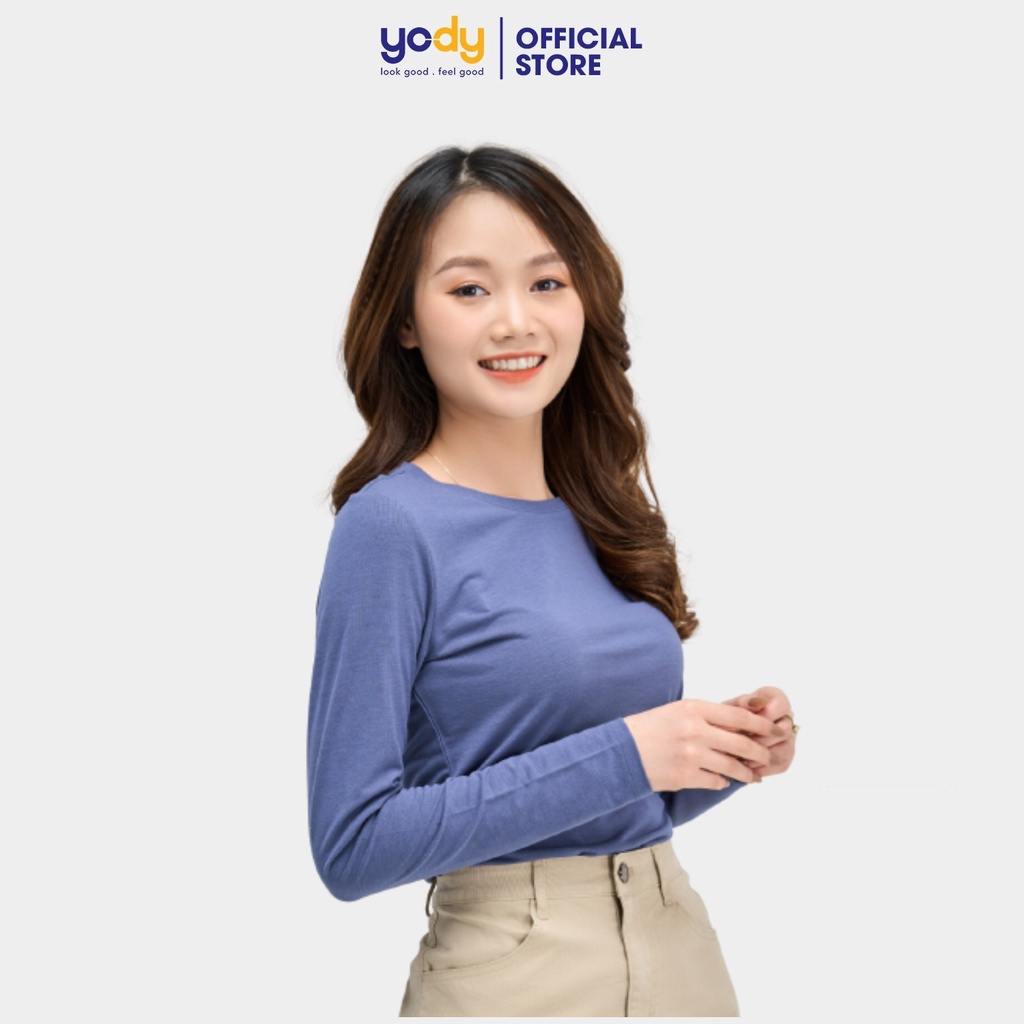 [Mã WABRYD31 giảm 10% tối đa 50k đơn đơn từ 250k] Áo thun nữ YODY mẫu giữ nhiệt dài tay co giãn ATN4606